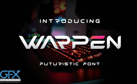 فونت انگلیسی Warpen