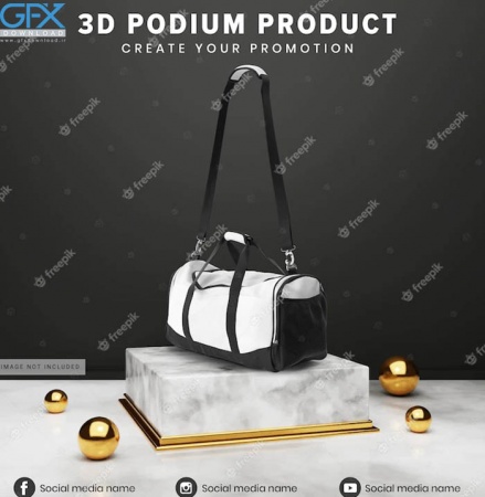 دانلود موکاپ لایه باز محصول بر روی سکو