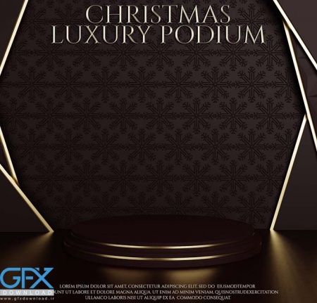 دانلود موکاپ سکو کریسمسی و حکاکی طلایی برف