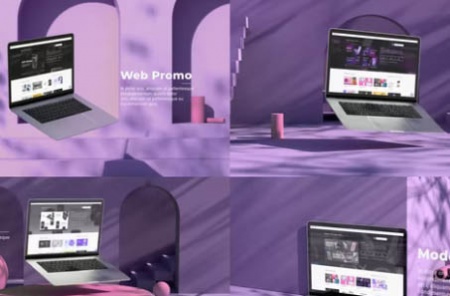 پروژه افتر افکت تیزر تبلیغاتی وب سایت سه بعدی