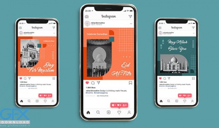 دانلود قالب لایه باز پست اینستاگرام ماه رمضان