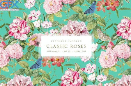 دانلود پترن گل رز کلاسیک