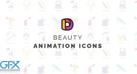دانلود پروژه افتر افکت آیکون Beauty - Animation Icons