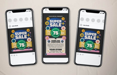 دانلود قالب پست و استوری اینستاگرام فروش