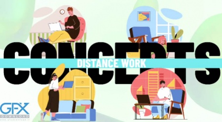 پروژه افتر افکت موشن گرافیک Distance Work