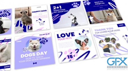 دانلود پروژه افتر افکت پست شبکه اجتماعی Love Dogs