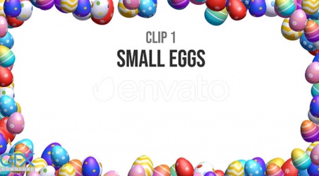 دانلود فوتیج فریم با تخم مرغ های عید