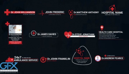 پروژه افتر افکت 12عنوان پزشکی