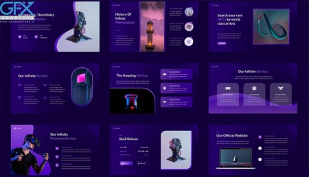 دانلود قالب پاورپوینت دیجیتال NFT