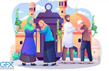 دانلود وکتور مذهبی عید فطر