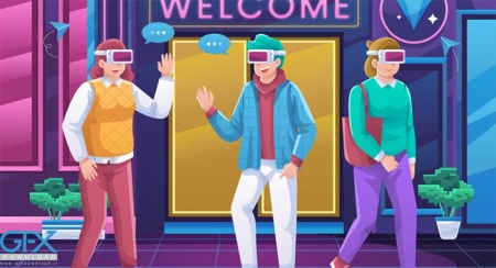 فایل وکتور متاورس Metaverse