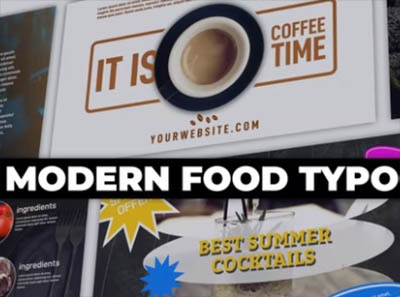 دانلود پروژه پریمیر تایپوگرافی غذا