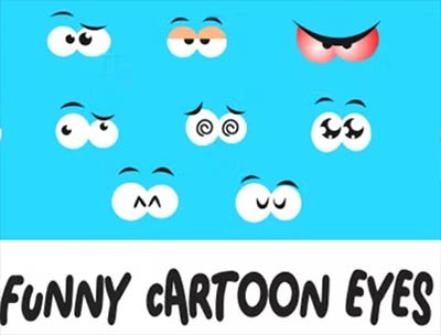 فوتیج چشم های کارتونی خنده دار