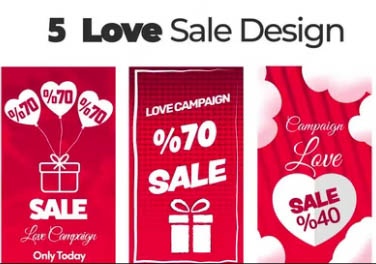 پروژه پریمیر 5 استوری فروش ویژه عاشقانه