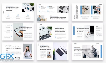 تم پاورپوینت اپلیکیشن موبایل Luvenia