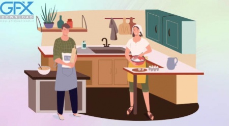 دانلود پروژه افتر افکت موشن گرافیک آشپزی Cooking