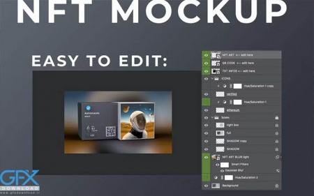دانلود موکاپ رایگان جعبه های NFT