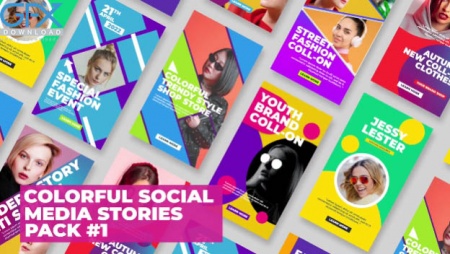 پروژه پریمیر مجموعه استوری اینستاگرام رنگی