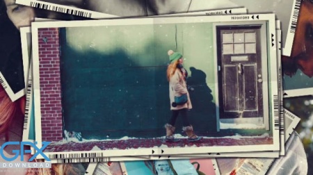 پروژه اسلایدشو افتر افکت با افتادن عکس