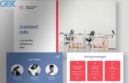 دانلود تم پاورپوینت دیجیتال مارکتینگ Matrix