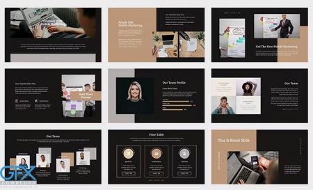 دانلود قالب پاورپوینت بازاریابی با موبایل Sozua