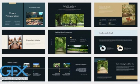 قالب پاورپوینت ساختمان پارک Park Building