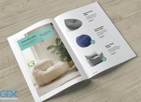 موکاپ لایه باز بروشور و کاتالوگ