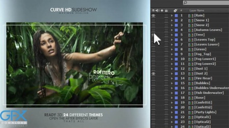 پروژه افتر افکت اسلایدشو عکس Curve Hd