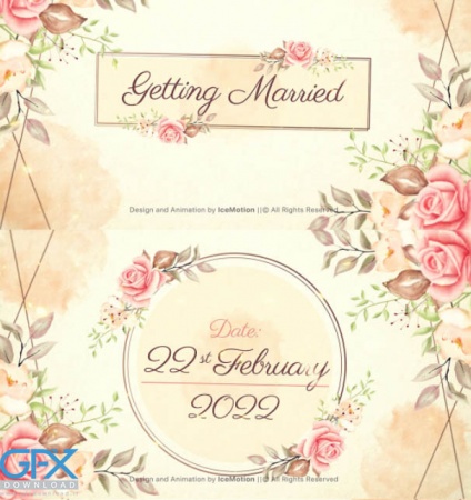 دانلود پروژه افتر افکت دعوتنامه عروسی Wedding Invitation