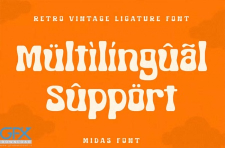 دانلود فونت قدیمی به سبک وینتیج Midas