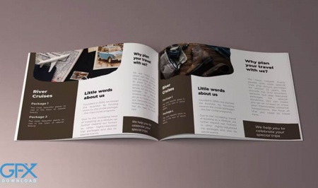 فایل کاتالوگ لایه باز و بروشور A5 بصورت افقی