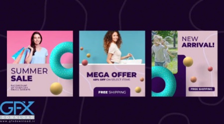 پروژه آماده پریمیر 6 پست اینستاگرام Shifter Square Posts