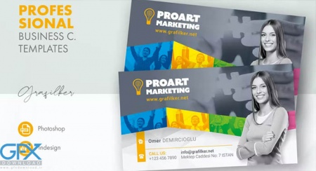 فایل لایه باز کارت ویزیت بازاریابی و مارکتینگ