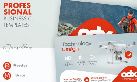 دانلود کارت ویزیت فناوری Drone Technology