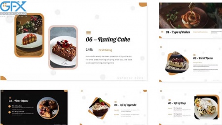 قالب پاورپوینت رایگگان کیک Type of Cakes