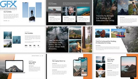 دانلود قالب پاورپوینت پیاده روی Horton