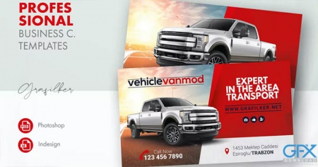 دانلود کارت ویزیت لایه باز نمایشگاه اتومبیل