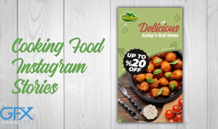 پروژه افتر افکت استوری های اینستاگرام غذا