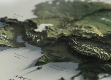 پروژه آماده افتر افكت نقشه آسيا Asia Map