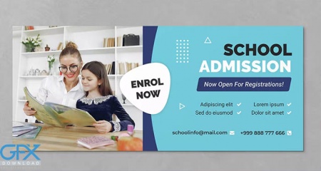 طرح لایه باز بیلبورد تبلیغاتی مدرسه School Billboard