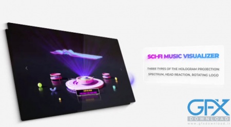 پروژه افترافکت ویژوالایزر با هولوگراف