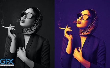 دانلود اکشن فتوشاپ Dramatic Poster Effect