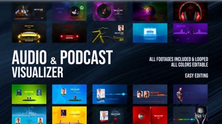 پروژه آماده افتر افکت مجموعه ویژوالایزر موزیک