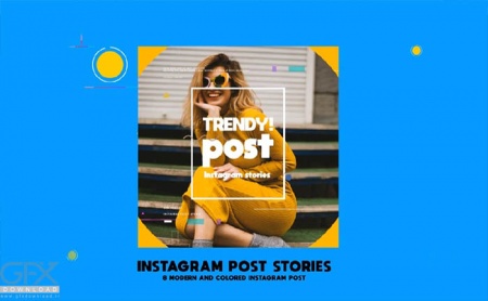 پروژه افتر افکت 8 قالب پست اینستاگرام