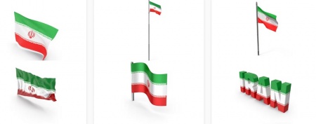 عکس پرچم ایران 3d لایه باز