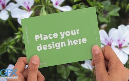 دانلود موکاپ لایه باز کارت در دست