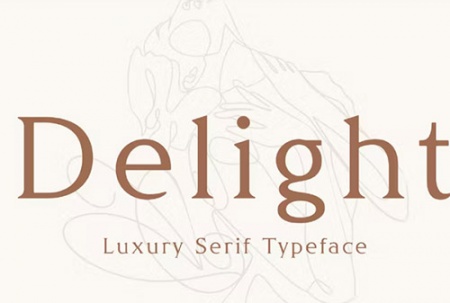 فونت انگلیسی ظریف و لاکچری Delight
