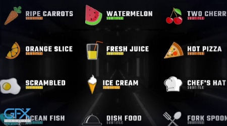 پریست پریمیر 12 انیمیشن متنی مخصوص غذا