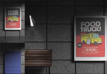 دانلود موکاپ پوستر Realistic Poster