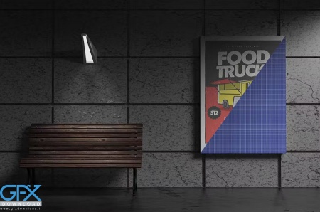 دانلود موکاپ پوستر دیواری